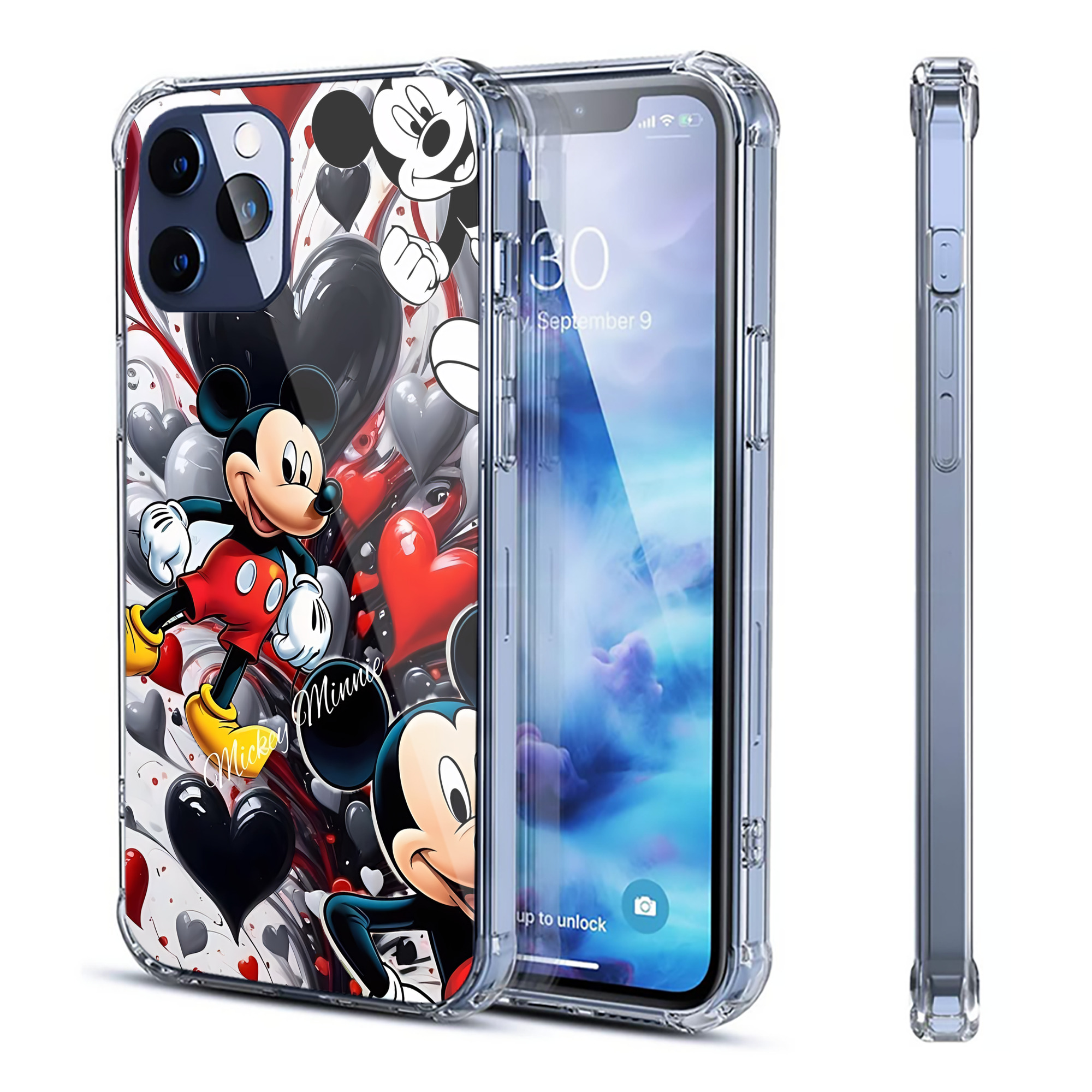 ミッキーマウス Mickey Mouse 【iPhone 12シリーズ対応】透明スマホケース（クリアソフトケース）